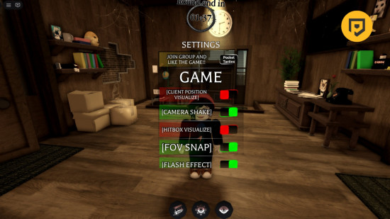 Doom by Fate-Codes-Einlösungsbildschirm in einem dunklen Raum mit Holzböden