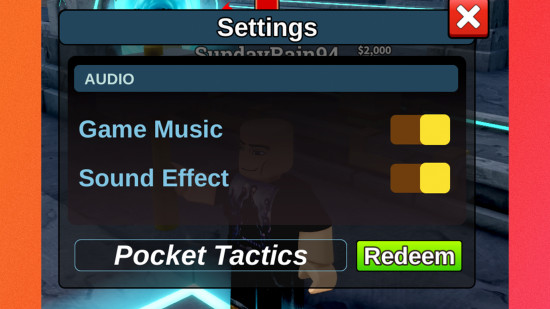 Erstellen Sie die Legends-Codes. Ein Bild der Code-Einlösungsbox in Roblox in Build the Legends.