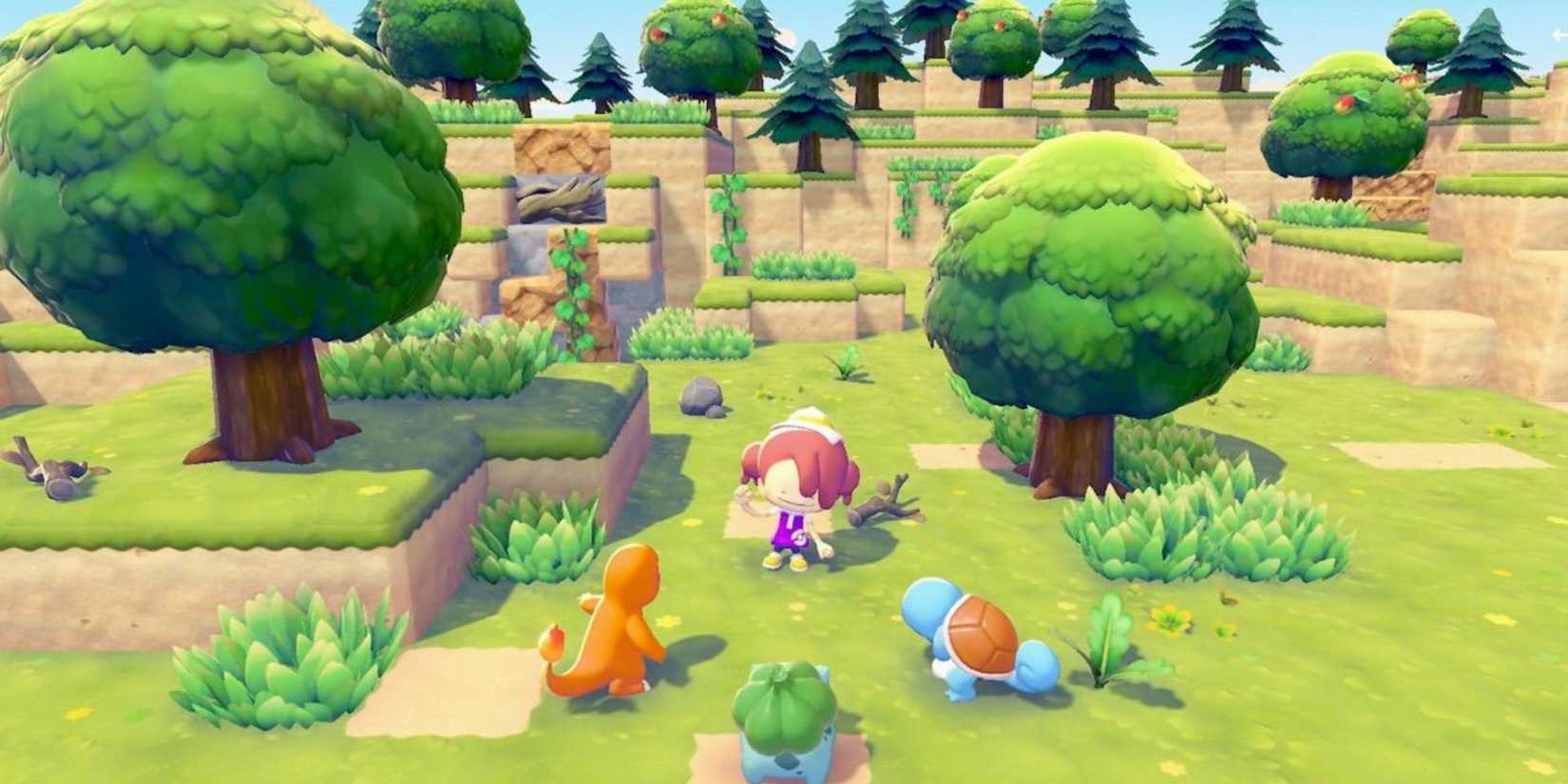 Ein menschliches Ditto (was??) mit Charmander, Squirtle und Bulbasaur.